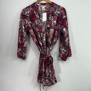 NWT L*Space‎ Moonlit Robe Butterfly Pink, Orange XS, S